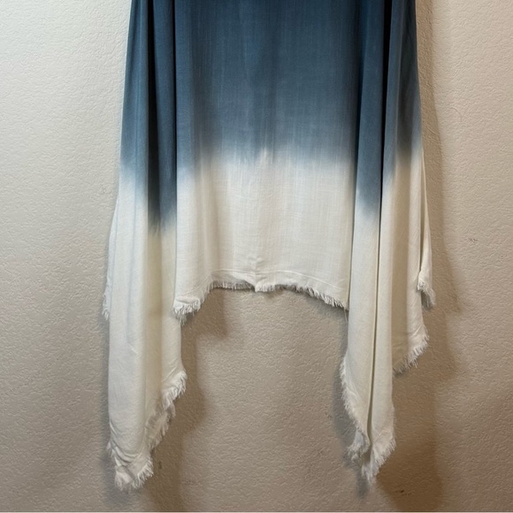 LaVi Blue White Ombre Handkerchief Midi Skirt Size Medium - Picture 7 of 11